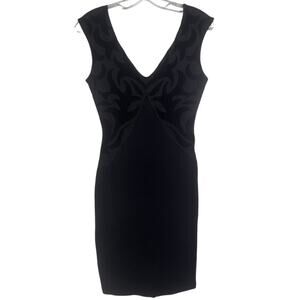 Mystic Cocktail Party Dress V-Neck Strapless Mini Dress Stretch Black S